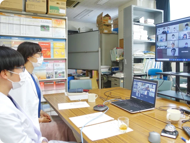 全国とのオンライン交流の様子